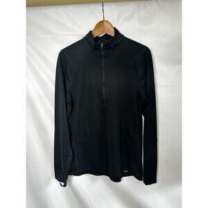 Patagonia Men Capilene 3 Top 1/4 Zip Shirt Med Black Midweight L/S Base Layer